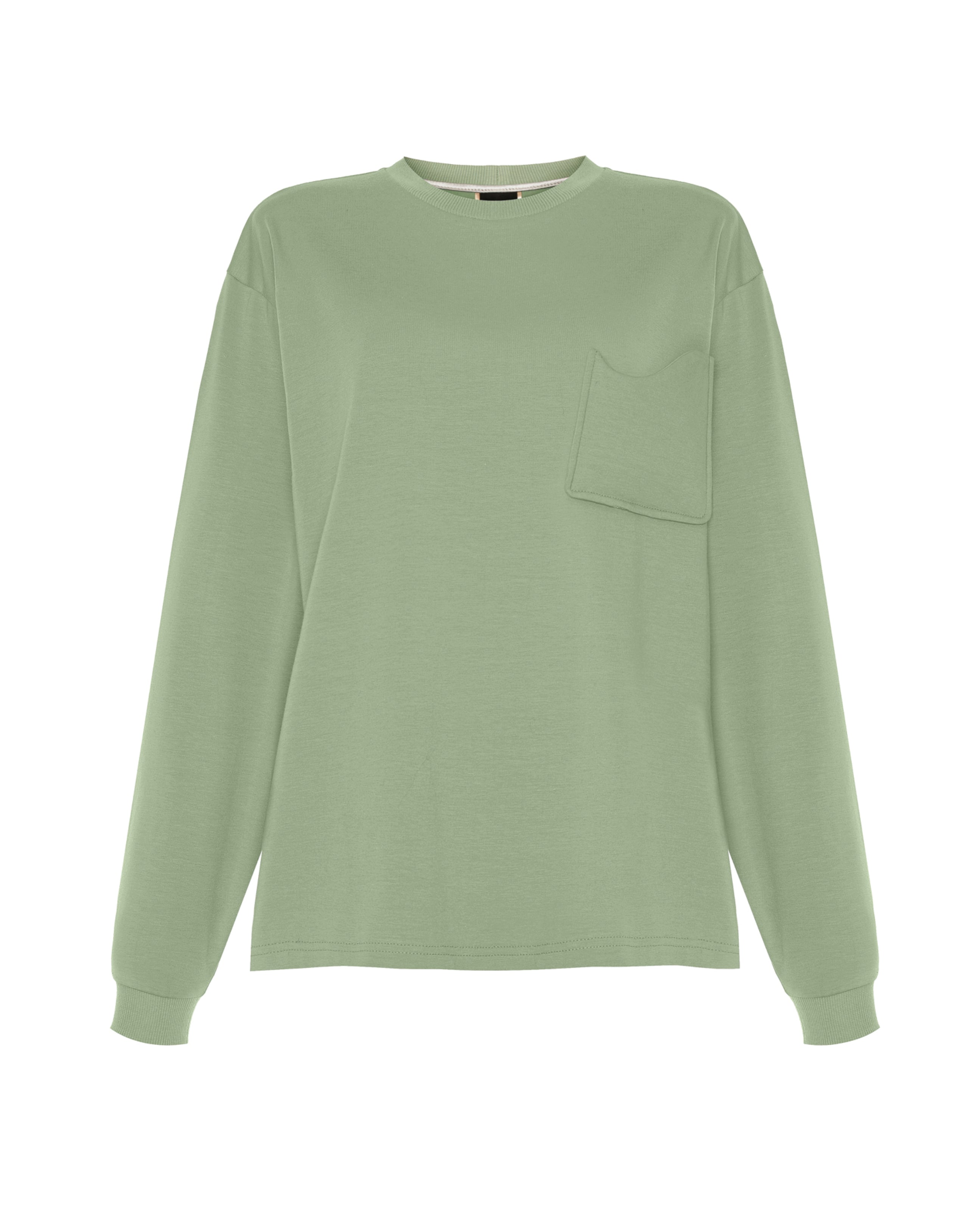 Pocket long sleeve top salvia