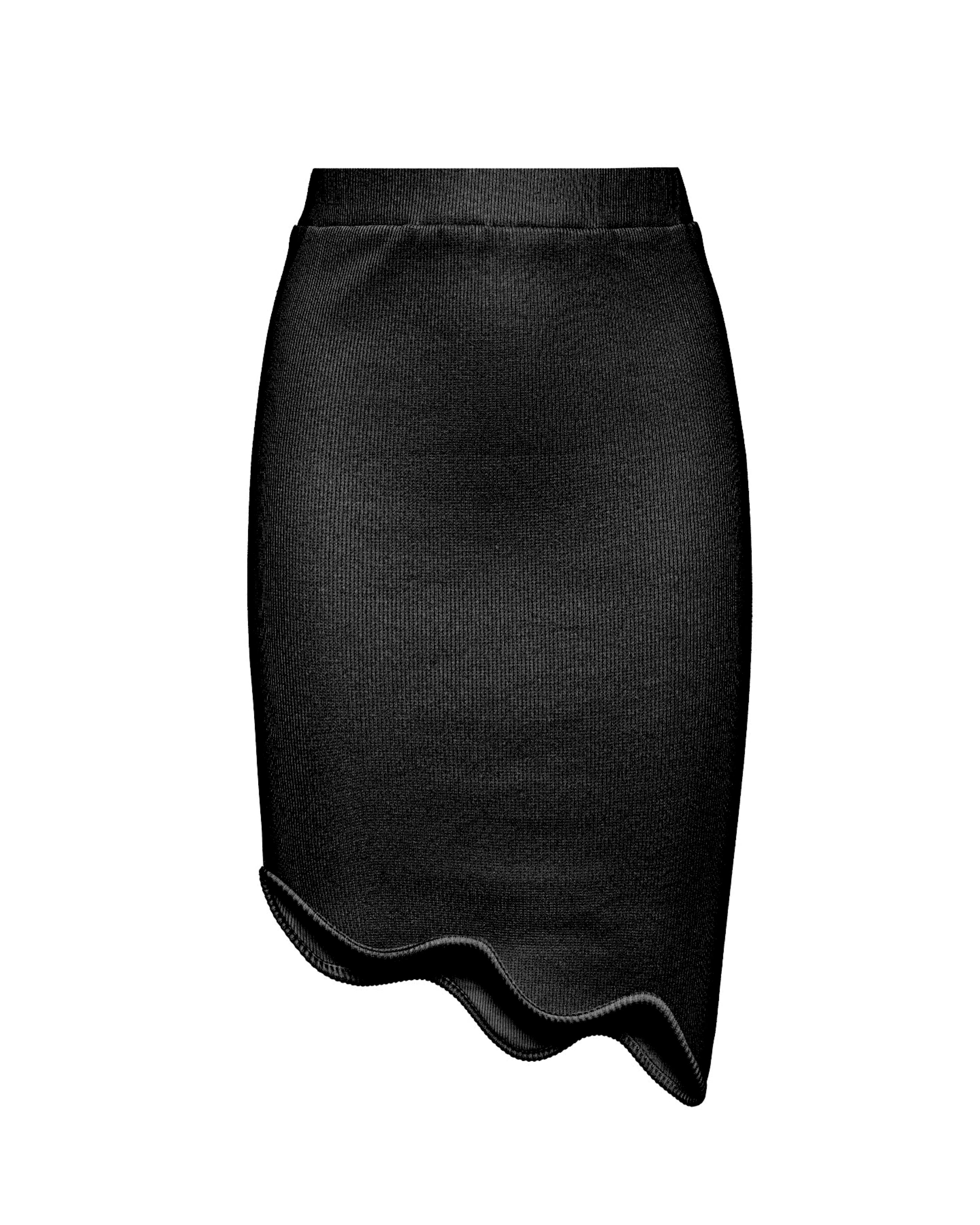 Molten mini skirt black