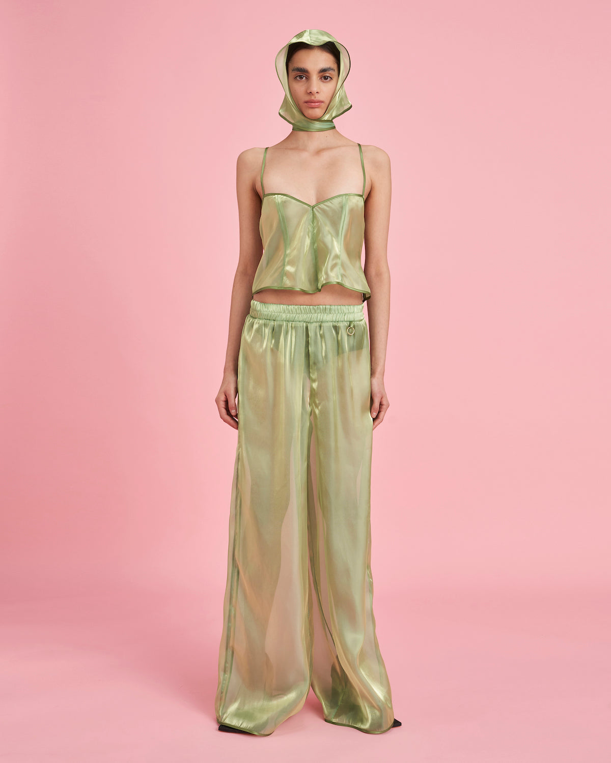 Organza corset top pistachio