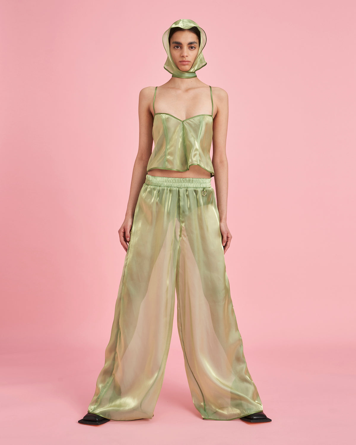 Villa Wideleg, Women's Pistachio Wide Leg Pants