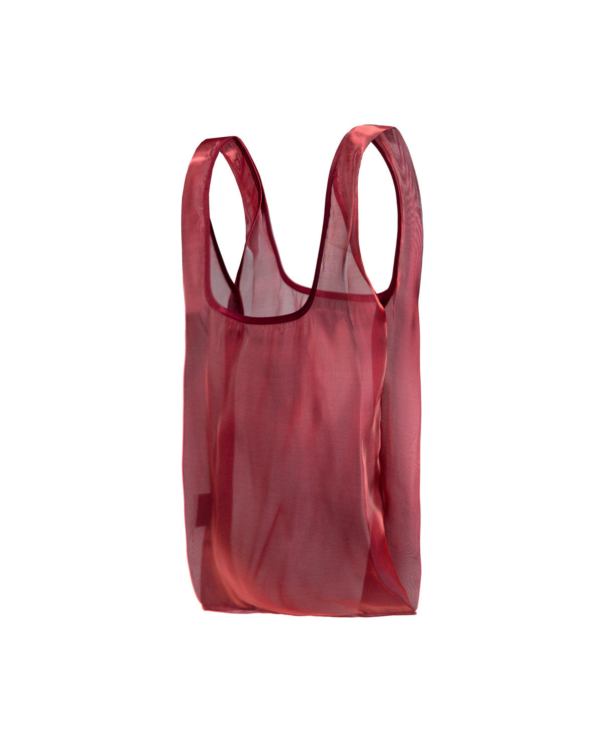 Organza bag in bordeaux red