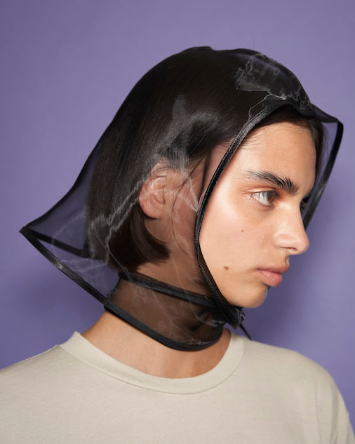 Organza head scarf black – Vanity Nap