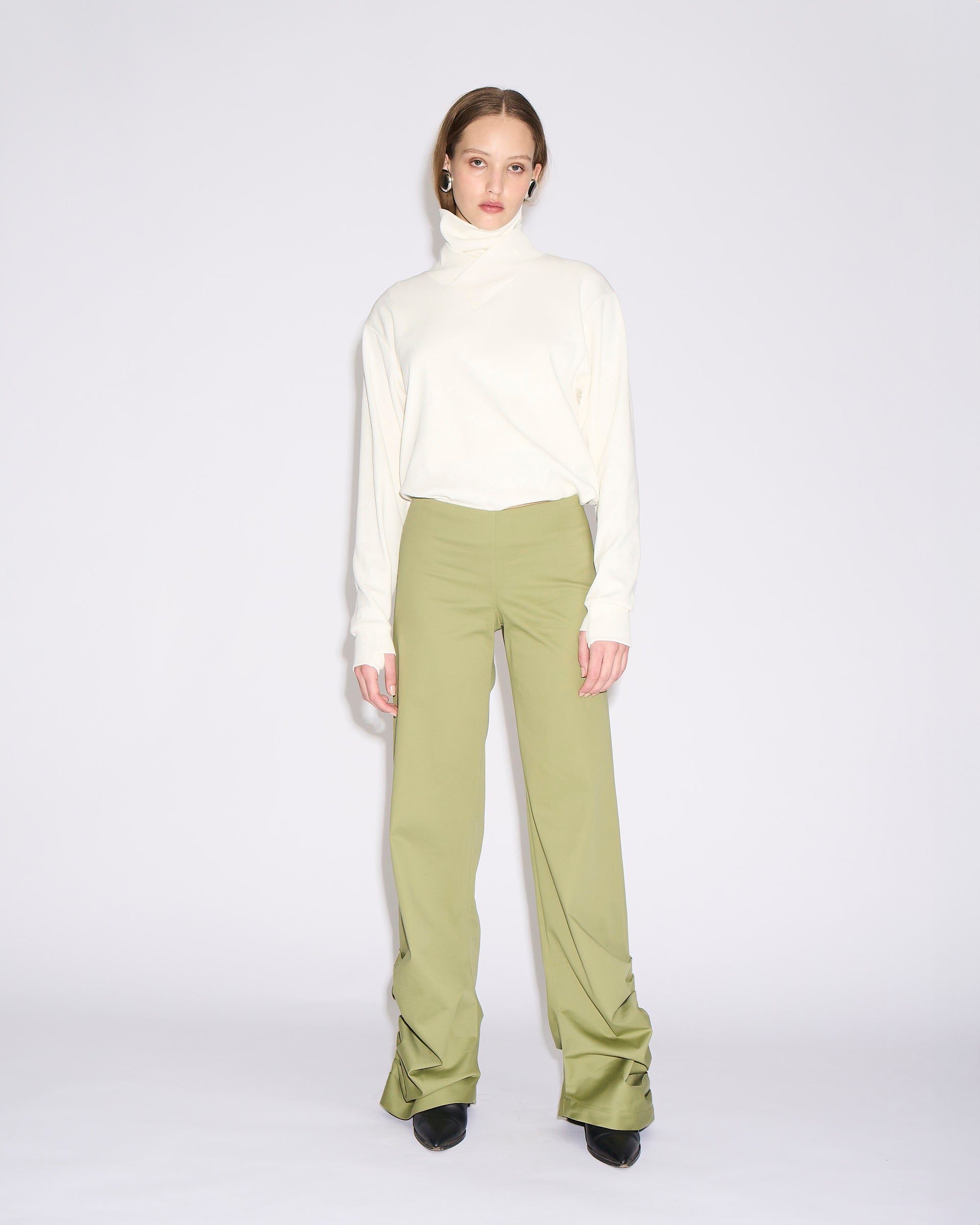 Ripple tailored trousers frog green