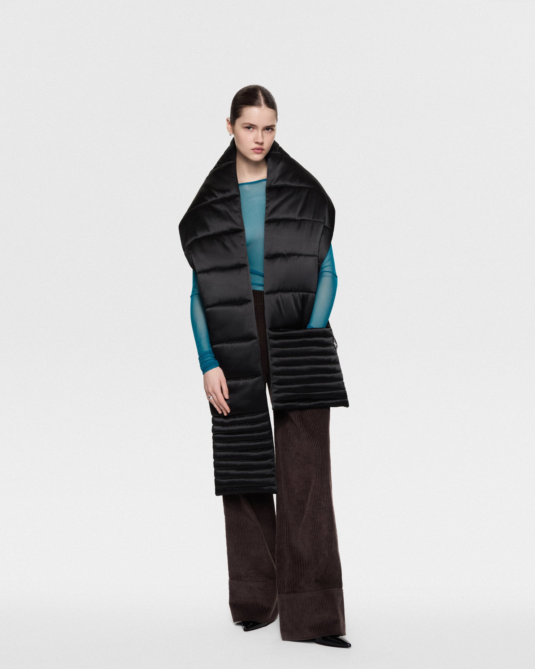 XXL pocket scarf black