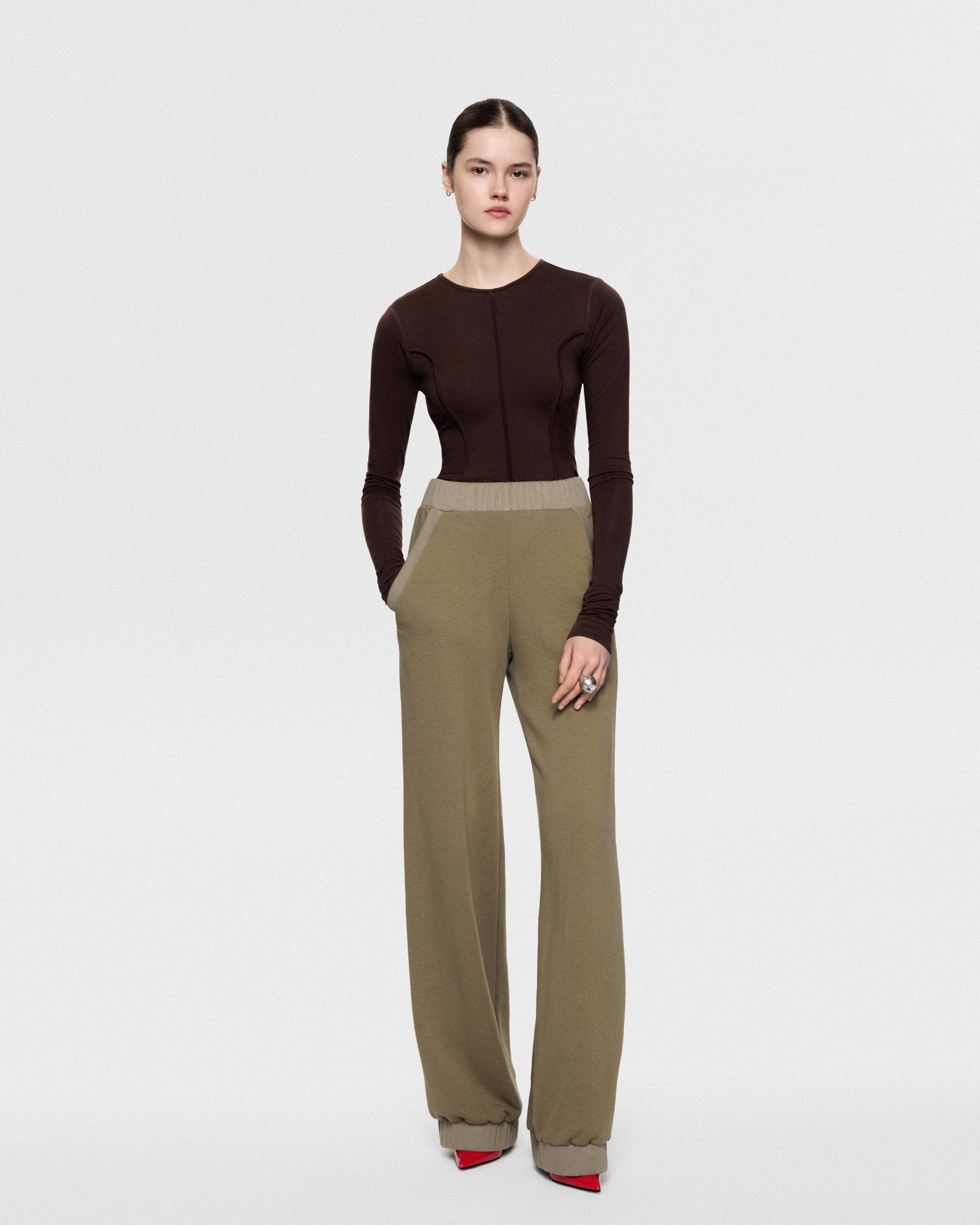 City track pants green