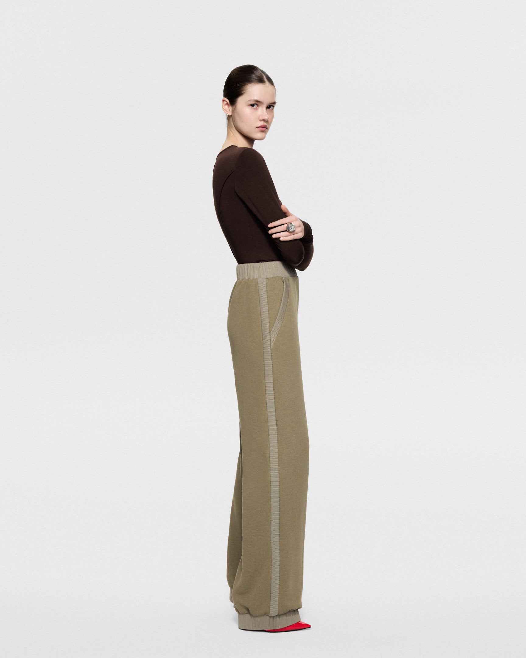 City track pants green