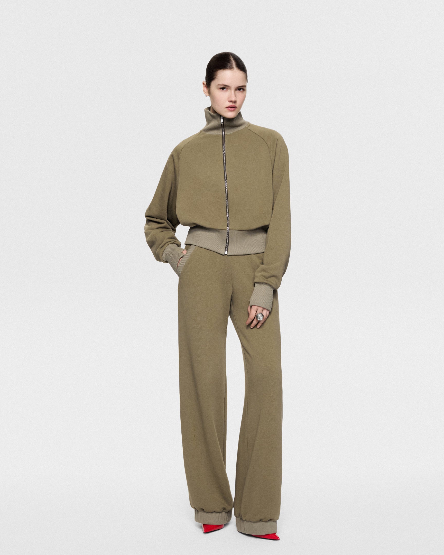 City track pants green