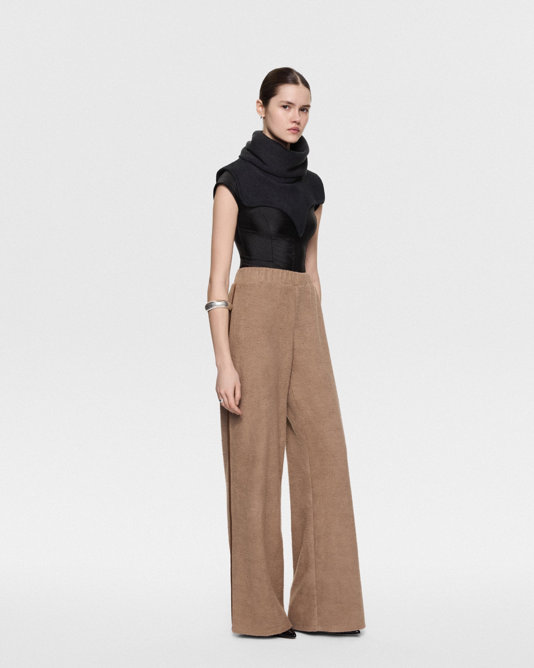 Fleece pants beige