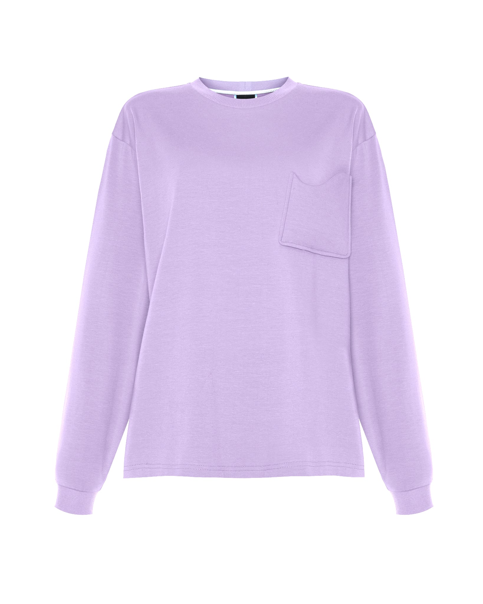 Pocket long sleeve top lilac