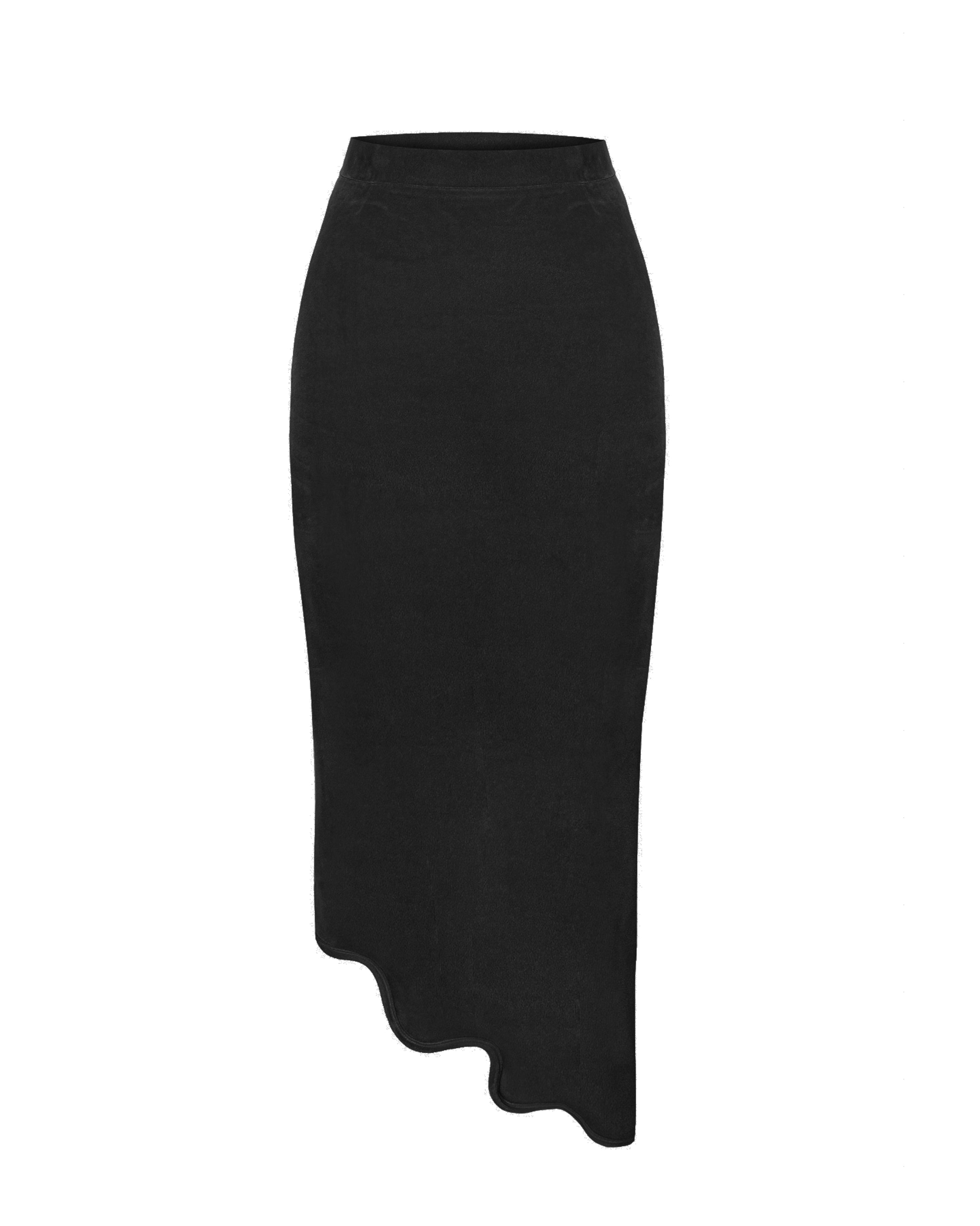 Soft molten skirt black
