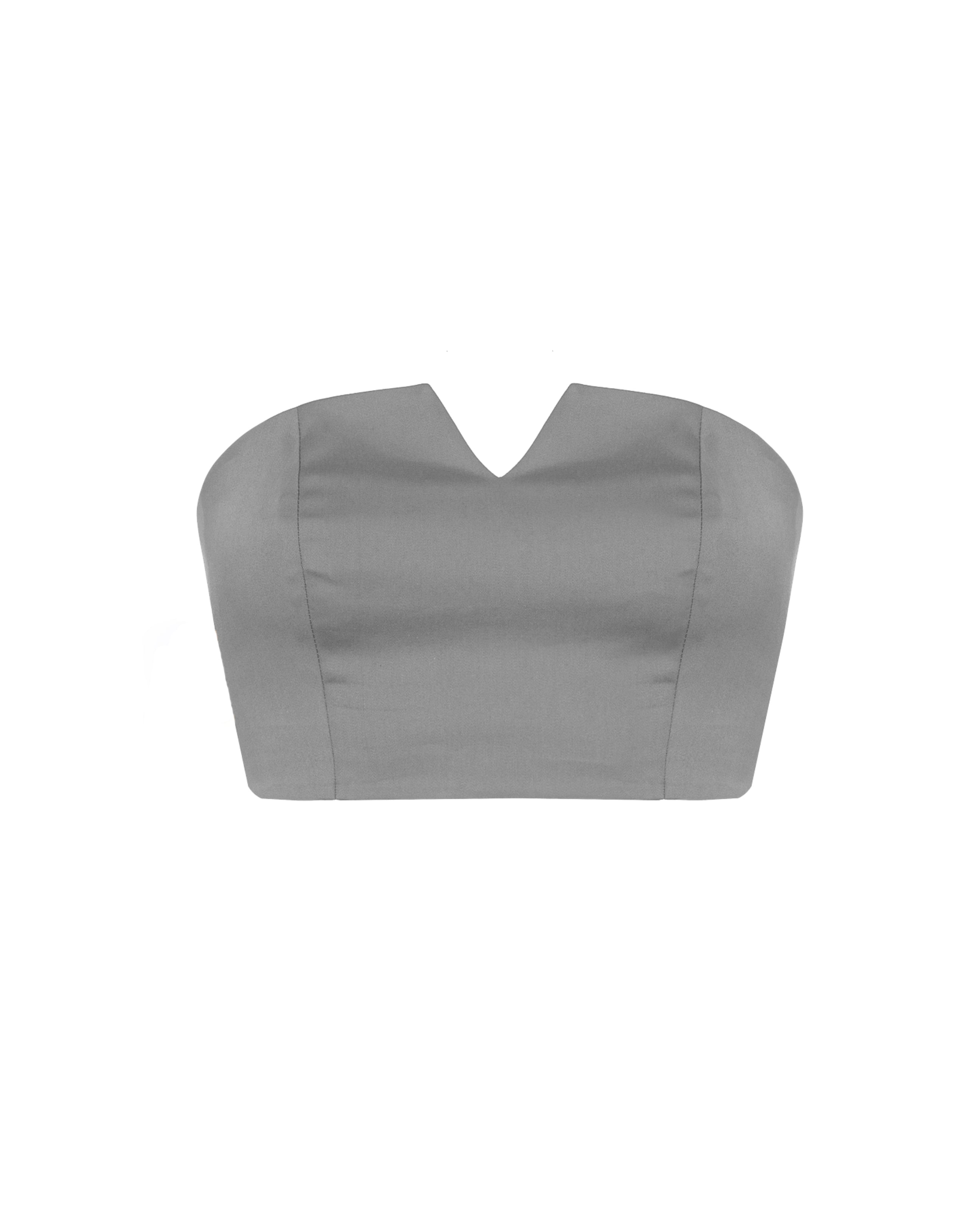 Dart corset top grey