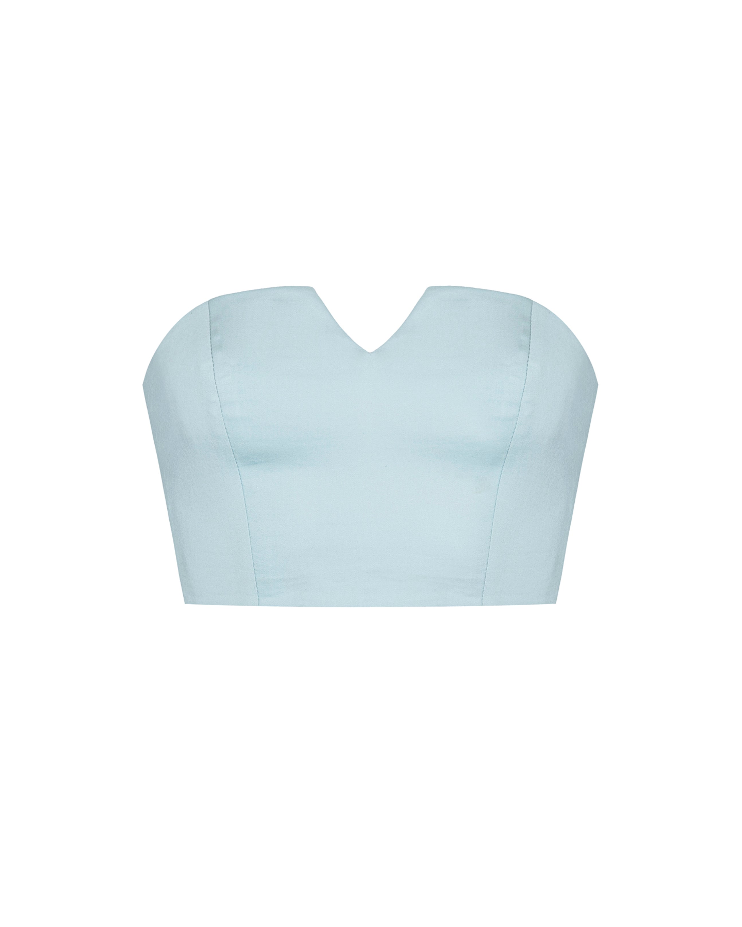 Dart corset top aqua blue
