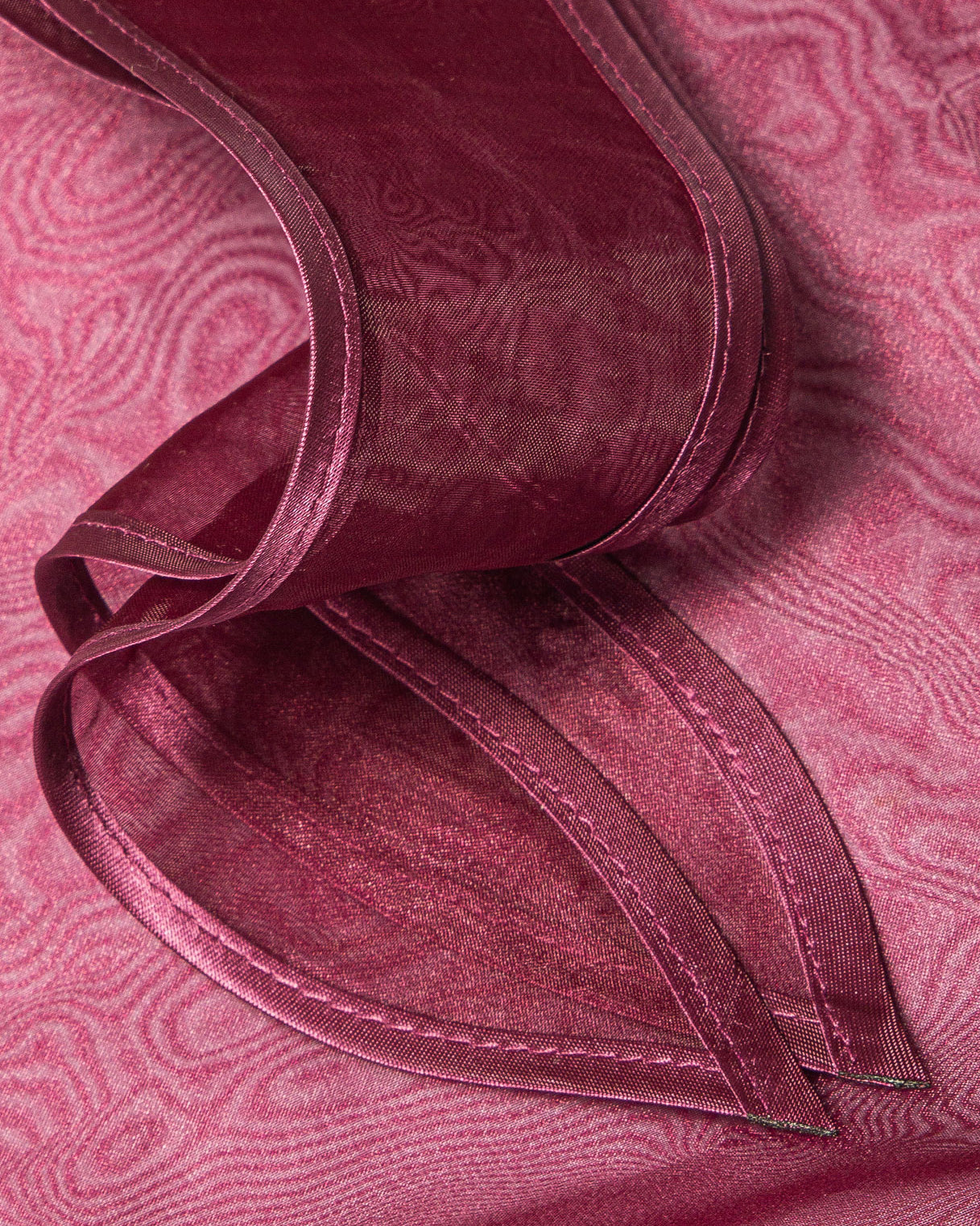 Organza head scarf cherry
