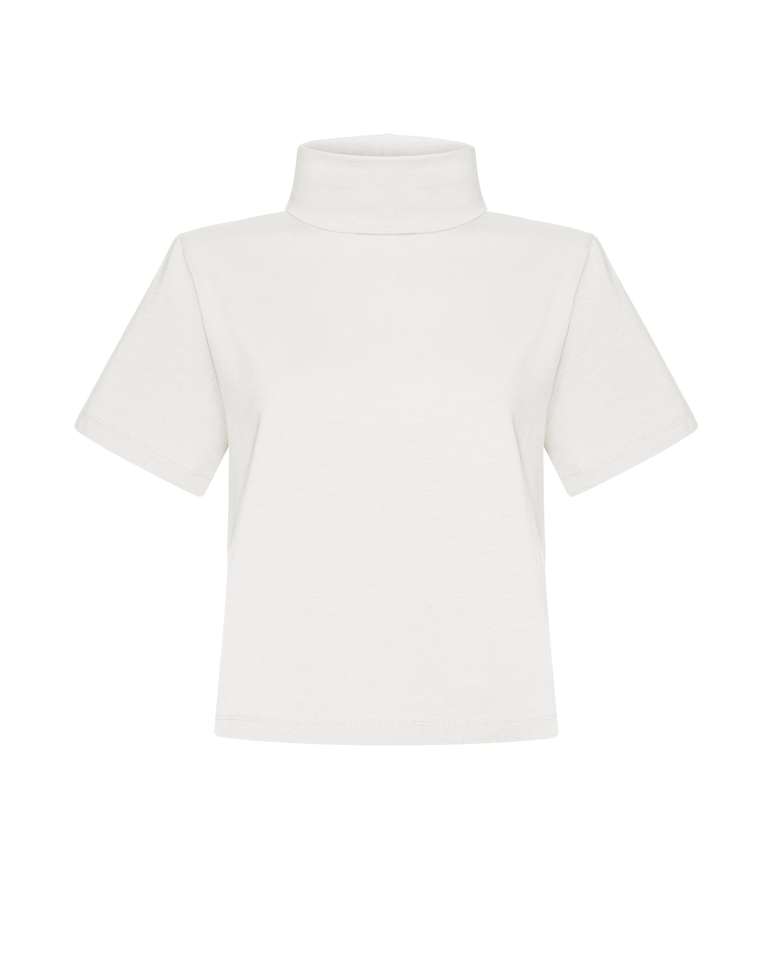 Turtleneck tshirt warm white