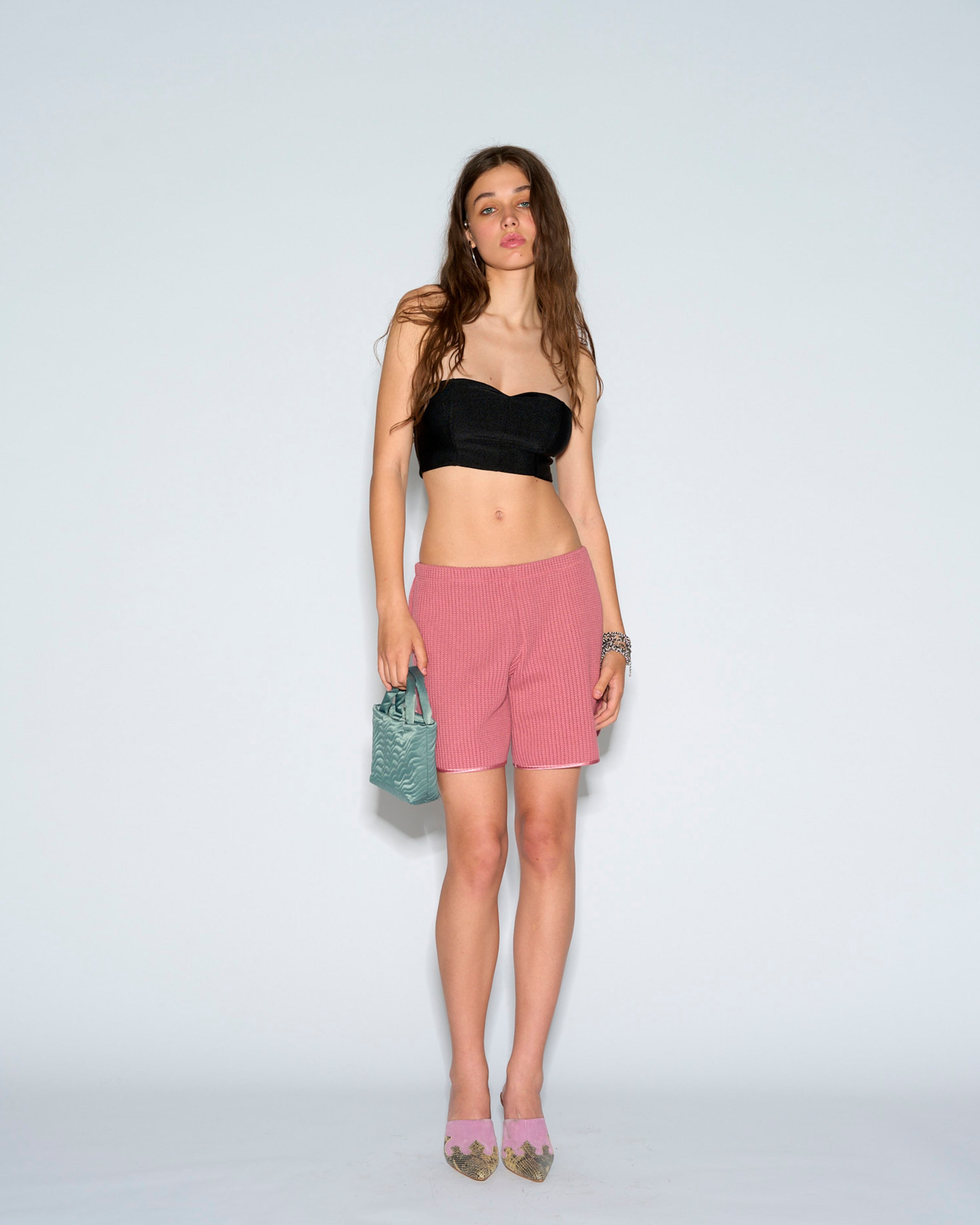Strappy bra top black