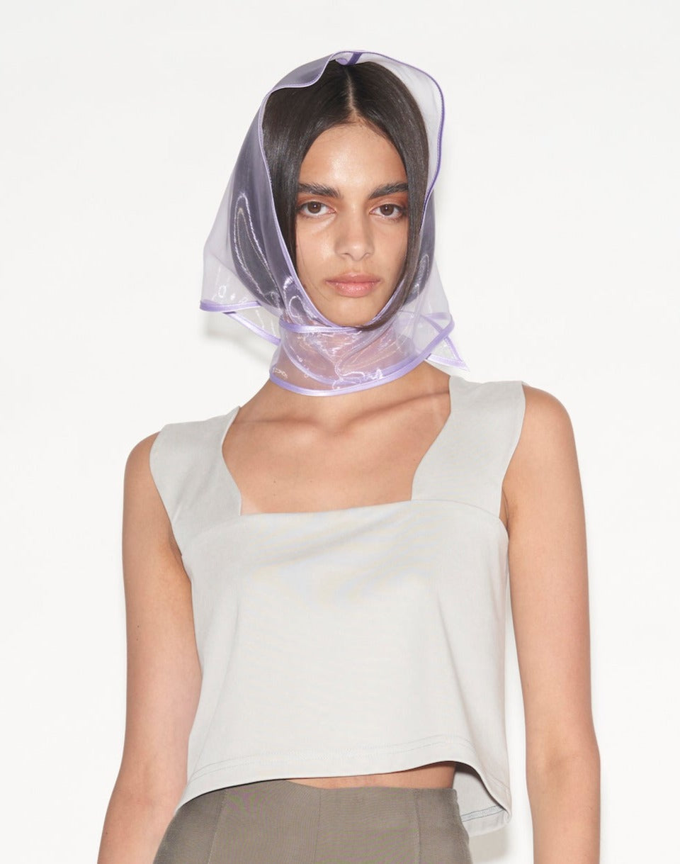 Organza head scarf lilac