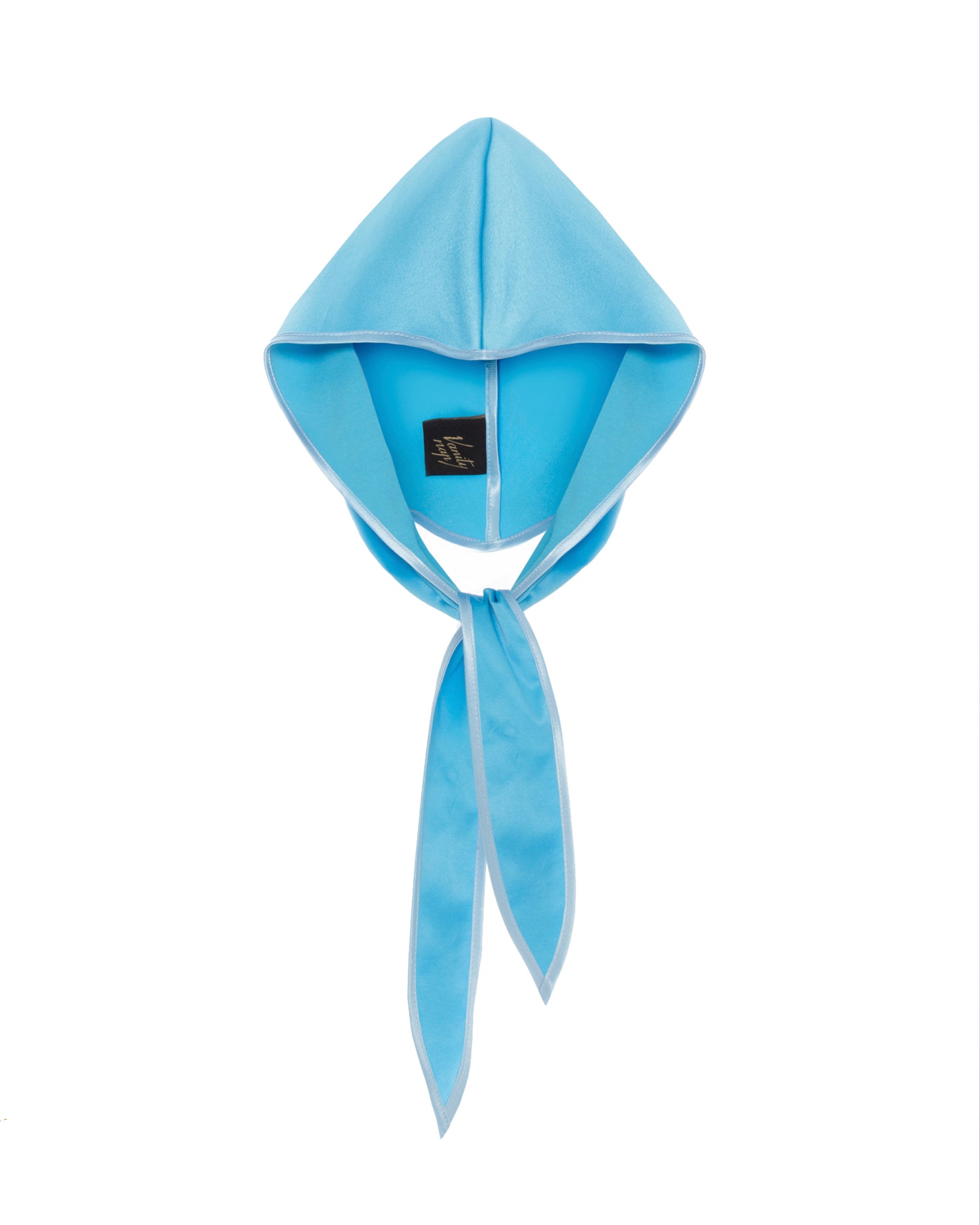 Satin head scarf electric blue