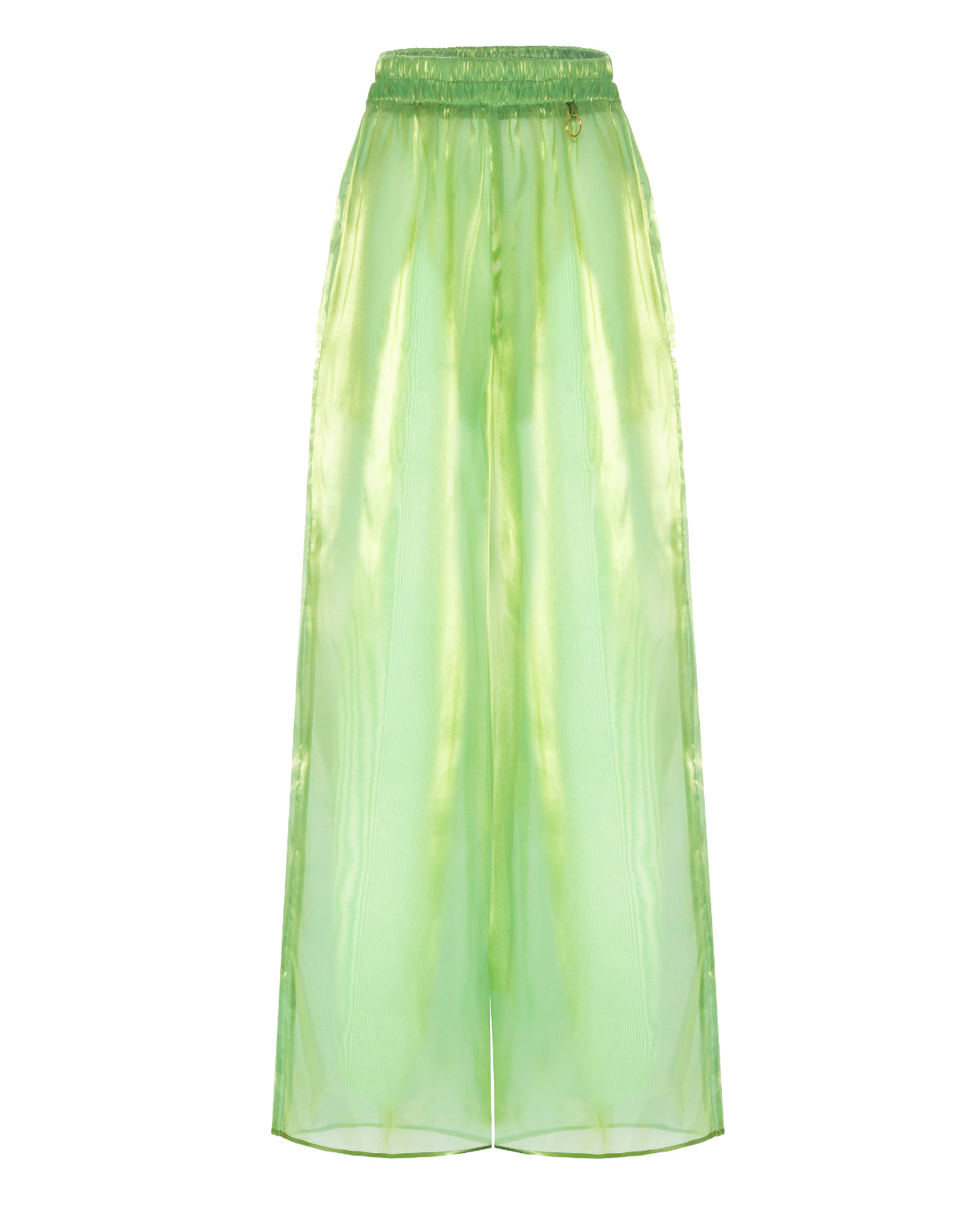 Wide leg pants in organza pistachio – Vanity Nap