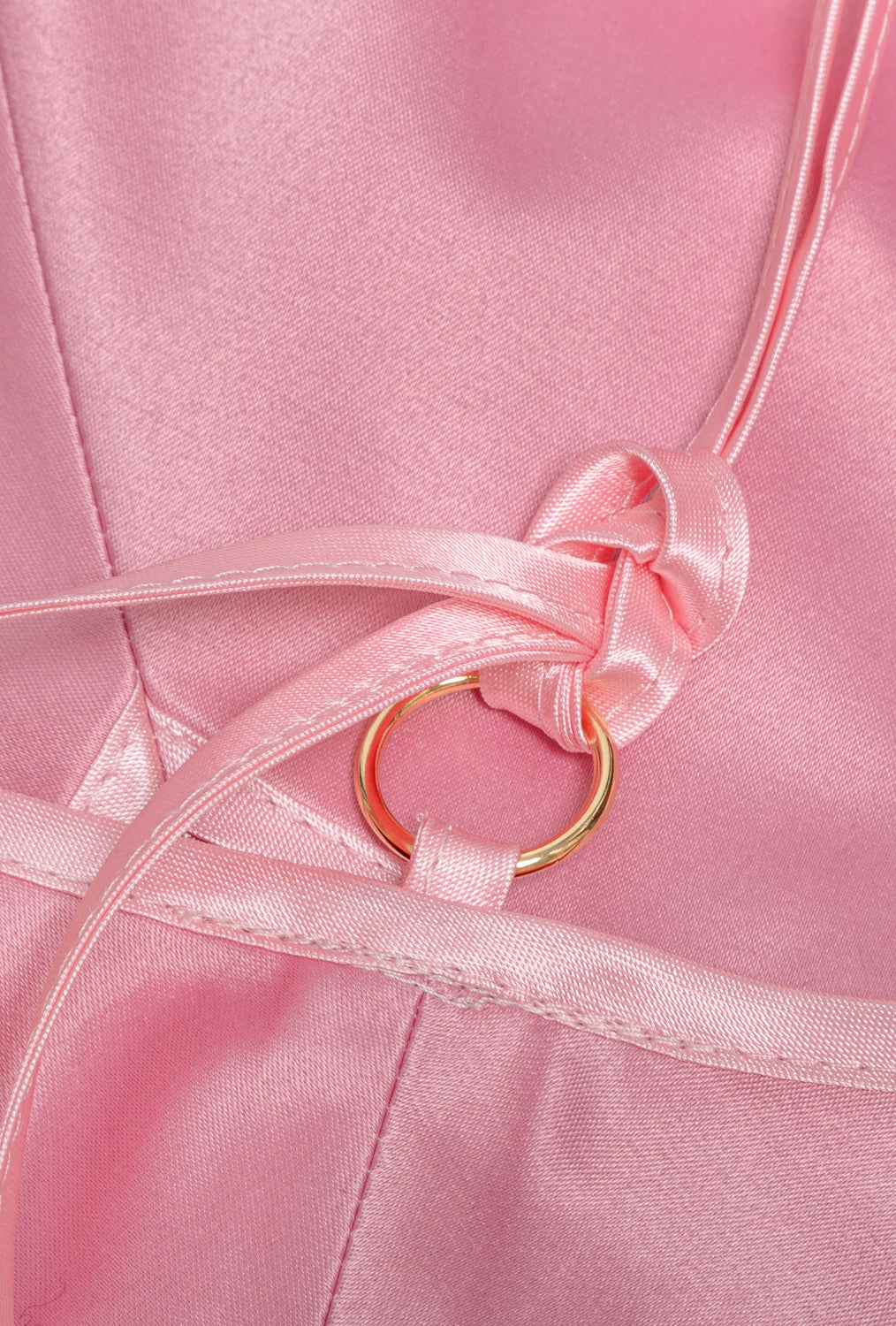 Satin corset top in pink