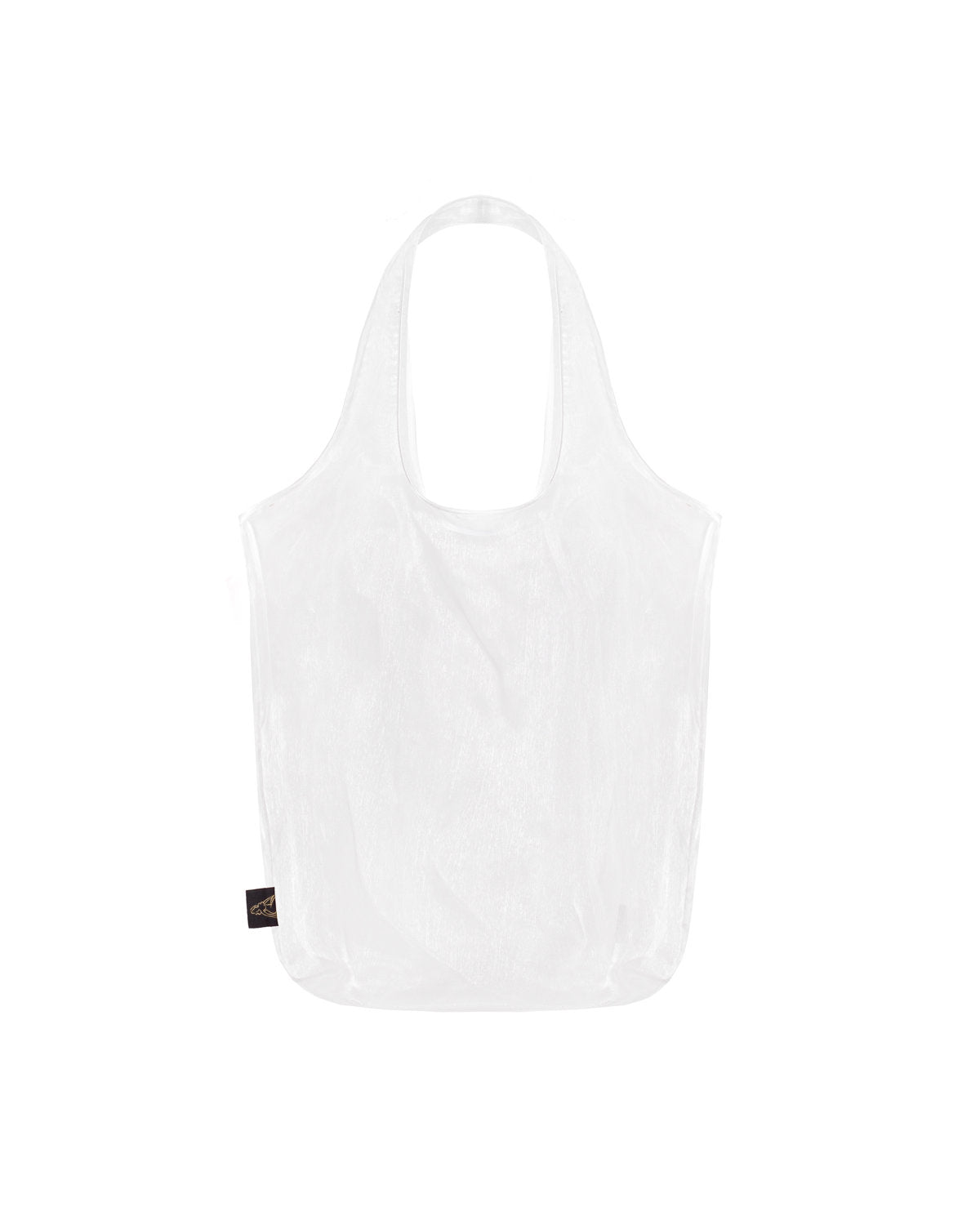 Organza shopper bag in white