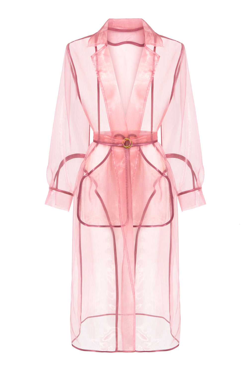 Organza coat in champagne pink