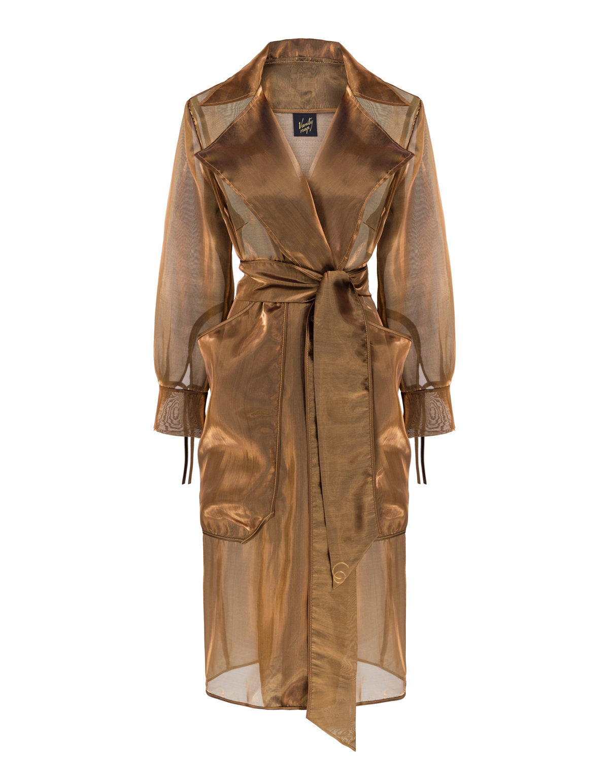 Copper organza coat