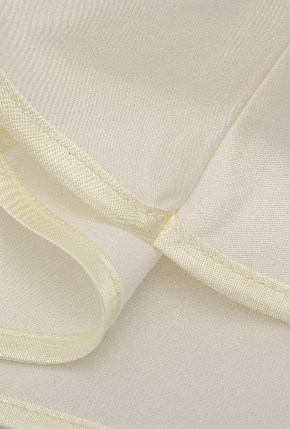 Satin corset top warm white