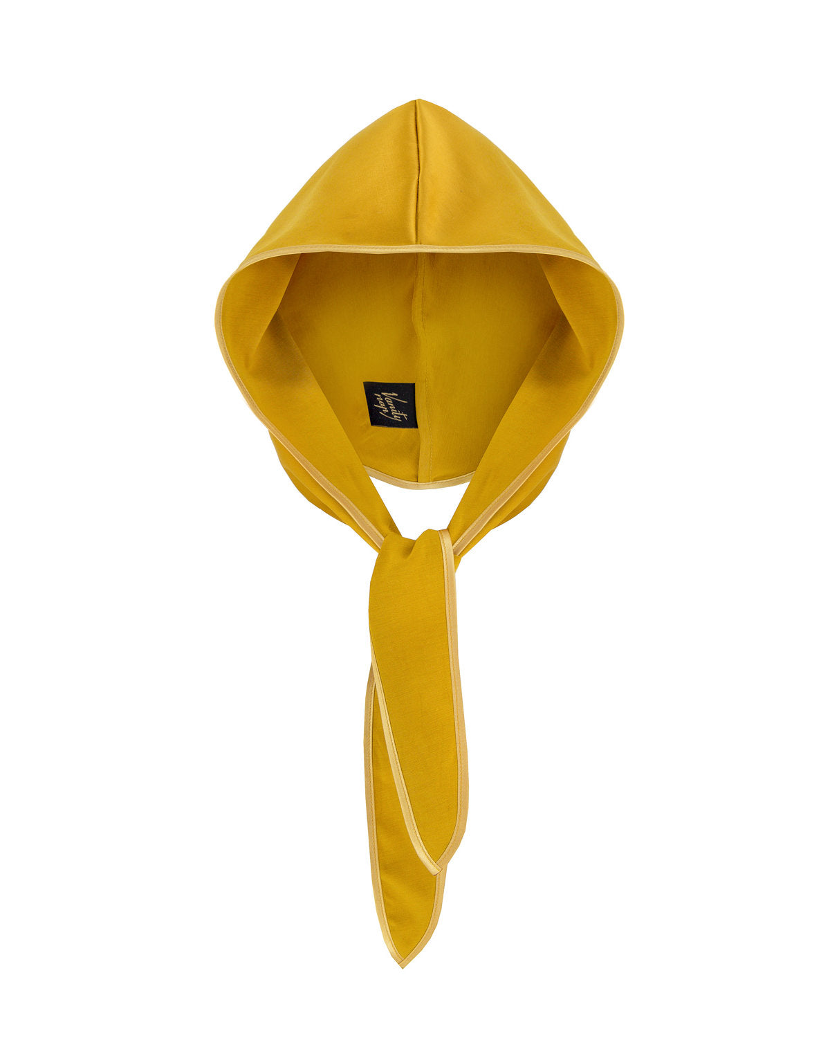 Satin headscarf in yellow