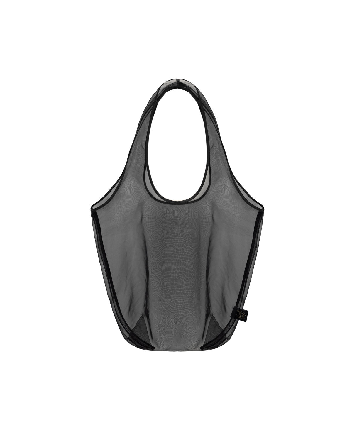 Organza shopper bag in black